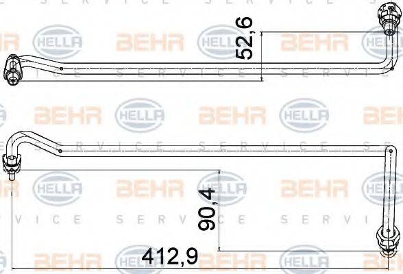 HELLA 8MY376755561 Трубопровід, теплообмінник