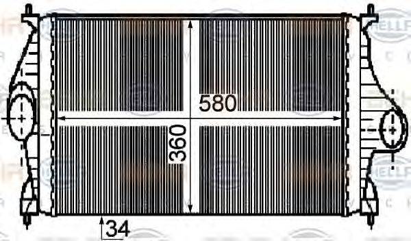 HELLA 8ML376755771 Інтеркулер