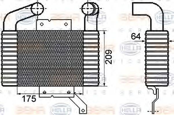 HELLA 8ML376756571 Інтеркулер