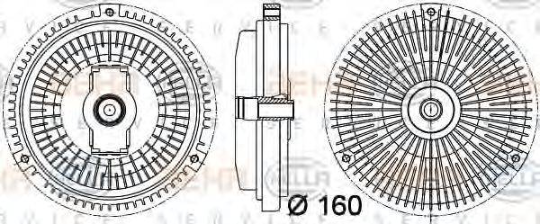 HELLA 8MV376757331 Зчеплення, вентилятор радіатора