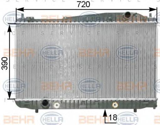 HELLA 8MK376763251 Радіатор, охолодження двигуна