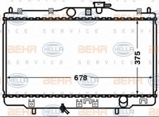 HELLA 8MK376768261 Радіатор, охолодження двигуна