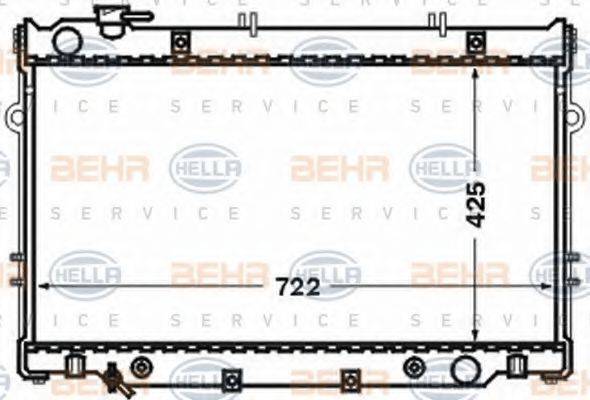 HELLA 8MK376773201 Радіатор, охолодження двигуна