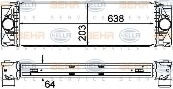 HELLA 8ML376777401 Інтеркулер