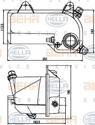 HELLA 8MA376789721 Компенсаційний бак, охолоджуюча рідина