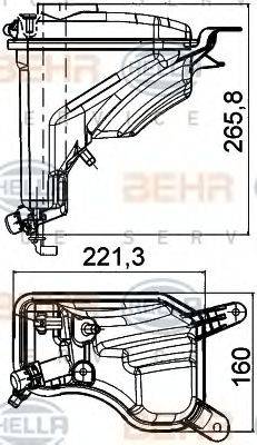 HELLA 8MA376789751 Компенсаційний бак, охолоджуюча рідина