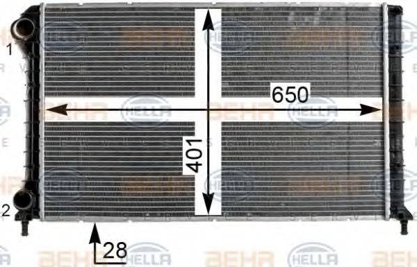 HELLA 8MK376900061 Радіатор, охолодження двигуна