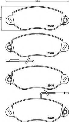 HELLA 8DB355010531 Комплект гальмівних колодок, дискове гальмо