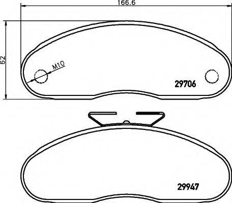 HELLA 8DB355005321 Комплект гальмівних колодок, дискове гальмо