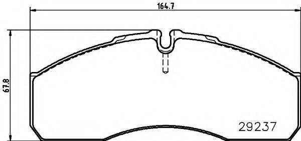 HELLA 8DB355005561 Комплект гальмівних колодок, дискове гальмо