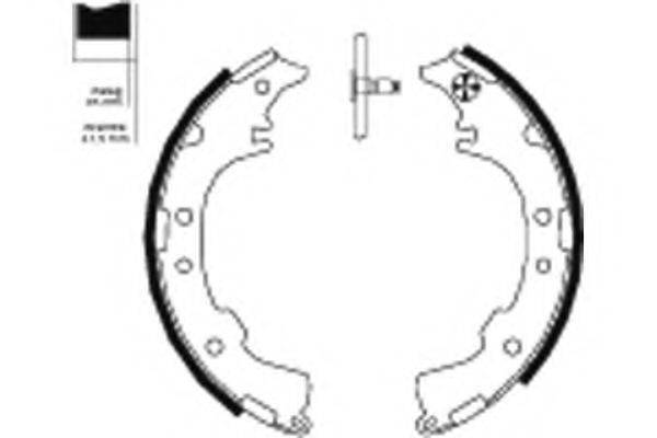 HELLA 8DB355000251 Комплект гальмівних колодок