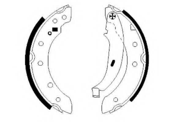 HELLA 8DB355004631 Комплект гальмівних колодок