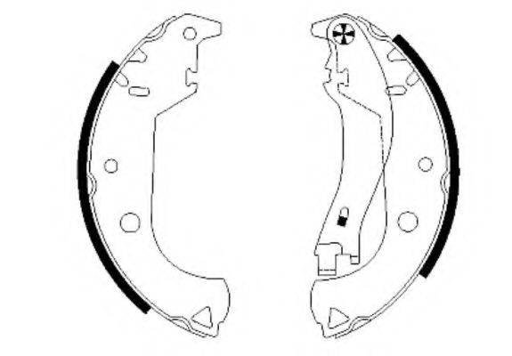 HELLA 8DB355002611 Комплект гальмівних колодок