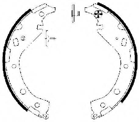 HELLA 8DB355002811 Комплект гальмівних колодок