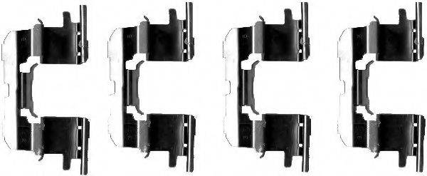 HELLA 8DZ355202691 Комплектуючі, колодки дискового гальма