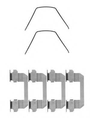 HELLA 8DZ355204781 Комплектуючі, колодки дискового гальма