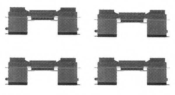 HELLA 8DZ355205051 Комплектуючі, колодки дискового гальма