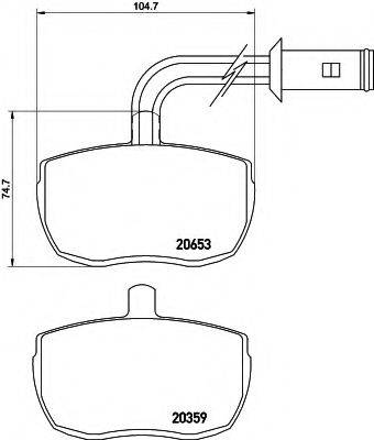 HELLA 8DB355005801 Комплект гальмівних колодок, дискове гальмо