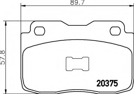 HELLA 8DB355006051 Комплект гальмівних колодок, дискове гальмо