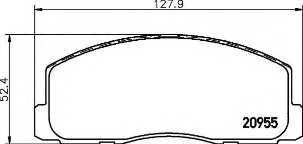 HELLA 8DB355006221 Комплект гальмівних колодок, дискове гальмо