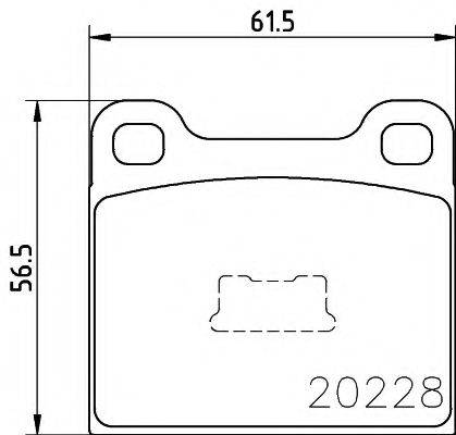 HELLA 8DB355006981 Комплект гальмівних колодок, дискове гальмо