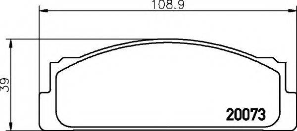 HELLA 8DB355007111 Комплект гальмівних колодок, дискове гальмо