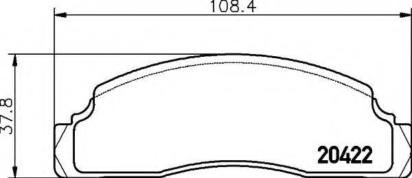 HELLA 8DB355007161 Комплект гальмівних колодок, дискове гальмо