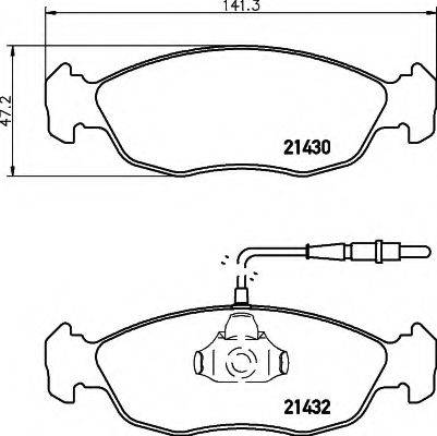 HELLA 8DB355007711 Комплект гальмівних колодок, дискове гальмо