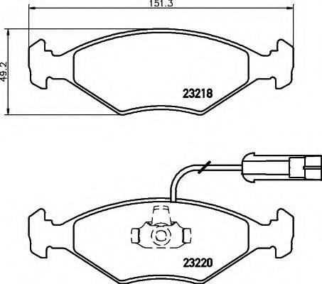 HELLA 8DB355008391 Комплект гальмівних колодок, дискове гальмо