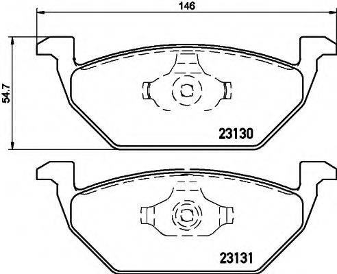 HELLA 8DB355008591 Комплект гальмівних колодок, дискове гальмо