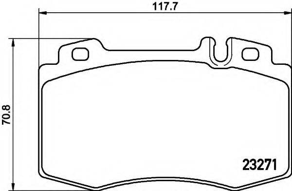 HELLA 8DB355010171 Комплект гальмівних колодок, дискове гальмо