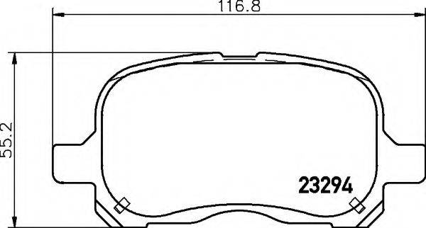 HELLA 8DB355009251 Комплект гальмівних колодок, дискове гальмо