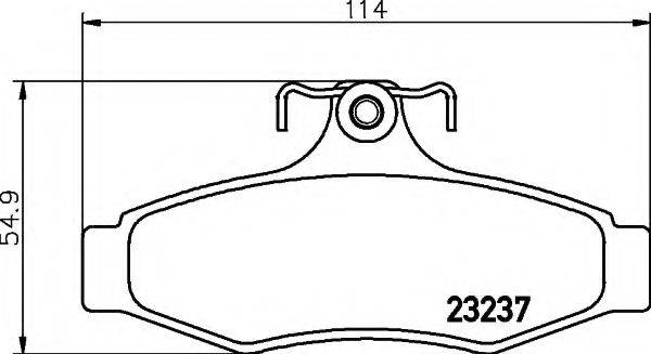 HELLA 8DB355009491 Комплект гальмівних колодок, дискове гальмо