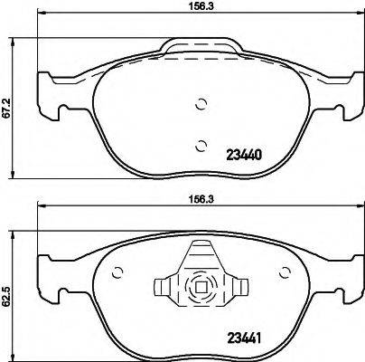 HELLA 8DB355012111 Комплект гальмівних колодок, дискове гальмо