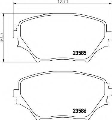 HELLA 8DB355009741 Комплект гальмівних колодок, дискове гальмо