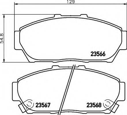 HELLA 8DB355009981 Комплект гальмівних колодок, дискове гальмо