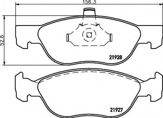 HELLA 8DB355010181 Комплект гальмівних колодок, дискове гальмо