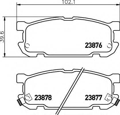 HELLA 8DB355010271 Комплект гальмівних колодок, дискове гальмо