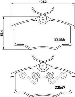 HELLA 8DB355010371 Комплект гальмівних колодок, дискове гальмо