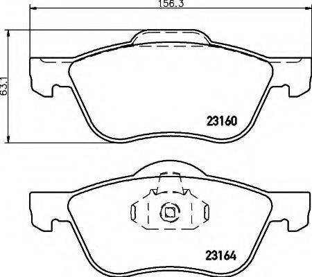 HELLA 8DB355010911 Комплект гальмівних колодок, дискове гальмо