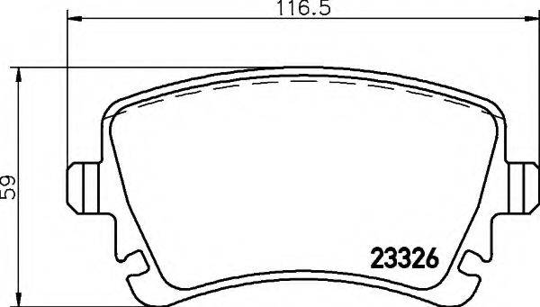 HELLA 8DB355011641 Комплект гальмівних колодок, дискове гальмо