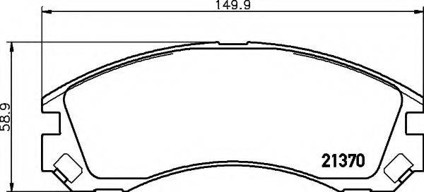 HELLA 8DB355011751 Комплект гальмівних колодок, дискове гальмо