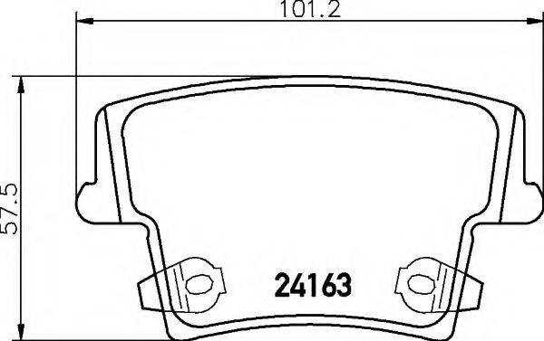 HELLA 8DB355011881 Комплект гальмівних колодок, дискове гальмо