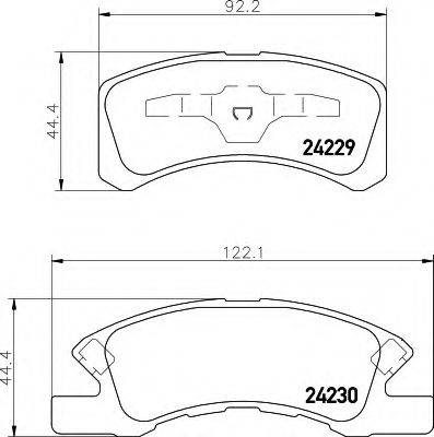 HELLA 8DB355012051 Комплект гальмівних колодок, дискове гальмо