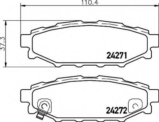 HELLA 8DB355012261 Комплект гальмівних колодок, дискове гальмо