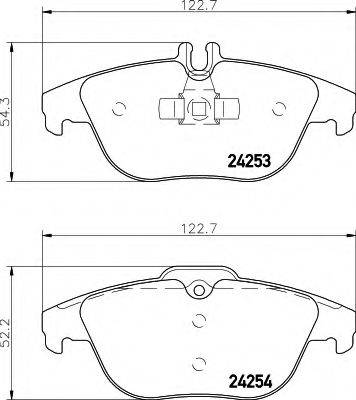 HELLA 8DB355012741 Комплект гальмівних колодок, дискове гальмо