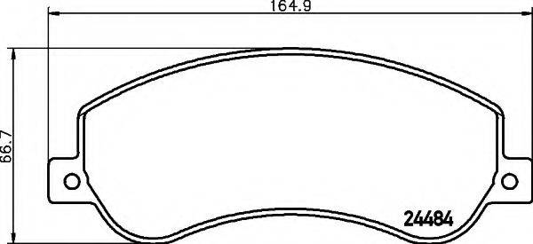 HELLA 8DB355012761 Комплект гальмівних колодок, дискове гальмо