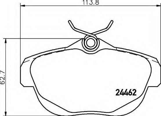 HELLA 8DB355012881 Комплект гальмівних колодок, дискове гальмо