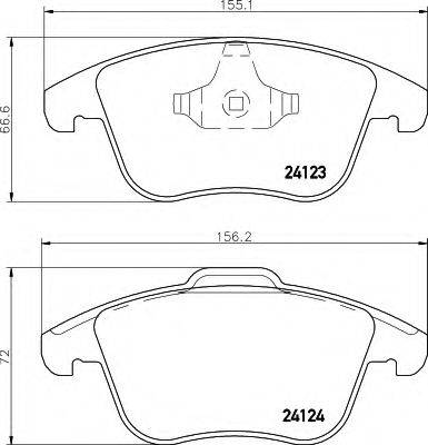 HELLA 8DB355019881 Комплект гальмівних колодок, дискове гальмо