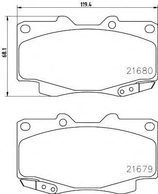 HELLA 8DB355013481 Комплект гальмівних колодок, дискове гальмо